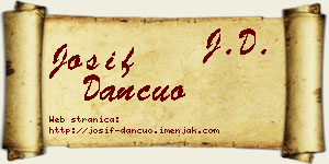 Josif Dančuo vizit kartica